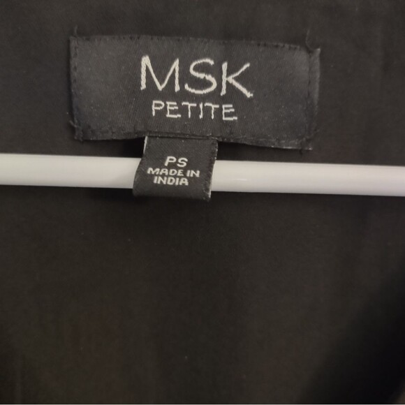 MSK Rich Black Chiffon V-neck Dress. Size PS - Picture 12 of 16